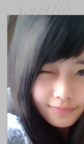 将一张美女的<em>头发</em>图片改造成手绘<em>头发效果</em>图-