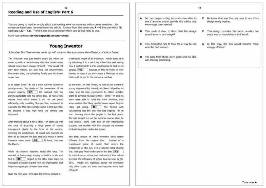 PET考试阅读题目解析